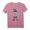 Fleisch Elf Weihnachtsoutfit Partnerlook - Festliches Elfenkostüm mit Schneeflocken für Familie & Paare zu Weihnachten