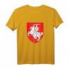 Pagonia Klassisches Belarus Gerb Emblem T-Shirt – Historisches Nationalemblem, ideales Andenkengeschenk für Belarus-Fans, Reisen, Geburtstage, Weihnachten