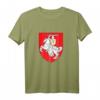 Pagonia Klassisches Belarus Gerb Emblem T-Shirt – Historisches Nationalemblem, ideales Andenkengeschenk für Belarus-Fans, Reisen, Geburtstage, Weihnachten