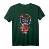 Internationale Flaggen Peacezeichen Hippie Weltreise T-Shirt - Perfekt für Weltenbummler, Abenteurer und Reiseliebhaber