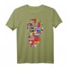 Internationale Flaggen Peacezeichen Hippie Weltreise T-Shirt - Perfekt für Weltenbummler, Abenteurer und Reiseliebhaber