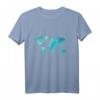 Weltkarte Watercolor Aquarell T-Shirt Europa, Asien, Amerika – Geschenk für Reisende, Austauschschüler & Freunde, Symbol für Liebe & Vielfalt