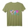 Weltkarte Aquarell T-Shirt mit Kontinenten – Trendiges Geschenk für Reisefreunde, Toleranz & Liebe, perfekt zu Weihnachten & Geburtstagen