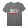 Damen Schwangerschaft Ankündigung T-Shirt - Lustiges Outfit mit 'Bauantrag für Babybauch genehmigt' für Familienfeiern & Baby-Party