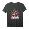 Niedliche drei Gartenzwerge Weihnachts-T-Shirt mit Winterbaum - Perfekt für Familie, Schule, Arbeit & festliche Anlässe