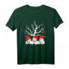 Niedliche drei Gartenzwerge Weihnachts-T-Shirt mit Winterbaum - Perfekt für Familie, Schule, Arbeit & festliche Anlässe