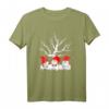 Niedliche drei Gartenzwerge Weihnachts-T-Shirt mit Winterbaum - Perfekt für Familie, Schule, Arbeit & festliche Anlässe