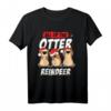 Witziges Otter Reindeer Weihnachten T-Shirt – Lustiges Winter- und Weihnachtsdesign für Natur- und Tierliebhaber, Familie & Freunde