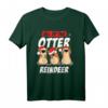 Witziges Otter Reindeer Weihnachten T-Shirt – Lustiges Winter- und Weihnachtsdesign für Natur- und Tierliebhaber, Familie & Freunde