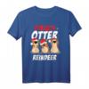 Witziges Otter Reindeer Weihnachten T-Shirt – Lustiges Winter- und Weihnachtsdesign für Natur- und Tierliebhaber, Familie & Freunde