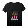Damen Drei nordische Zwerge Winter Weihnachten T-Shirt mit V-Ausschnitt – Lustiges Weihnachtsoutfit für Kinder und Erwachsene, perfekt als Geschenk für Zwergen- und Tierliebhaber