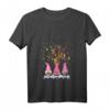 Damen Drei nordische Zwerge Winter Weihnachten T-Shirt mit V-Ausschnitt – Lustiges Weihnachtsoutfit für Kinder und Erwachsene, perfekt als Geschenk für Zwergen- und Tierliebhaber