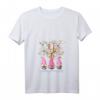 Damen Drei nordische Zwerge Winter Weihnachten T-Shirt mit V-Ausschnitt – Lustiges Weihnachtsoutfit für Kinder und Erwachsene, perfekt als Geschenk für Zwergen- und Tierliebhaber