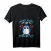 Damen T-Shirt mit Spruch 'I'm Not Short I'm Penguin Size' - Niedliches Pinguin Design, V-Ausschnitt, Geschenkidee für Pinguin-Fans
