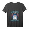 Damen T-Shirt mit Spruch 'I'm Not Short I'm Penguin Size' - Niedliches Pinguin Design, V-Ausschnitt, Geschenkidee für Pinguin-Fans