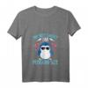 Damen T-Shirt mit Spruch 'I'm Not Short I'm Penguin Size' - Niedliches Pinguin Design, V-Ausschnitt, Geschenkidee für Pinguin-Fans