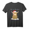 Hochland-Kuh Frohe Weihnacht T-Shirt – Lustiges Schottland Tiermotiv für Weihnachts- und Tierliebhaber
