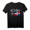 iCono Dominican Republic Flag Spanisches T-Shirt – Stolzes Kleidungsstück für Dominikaner, ideal für Paraden & Festivals