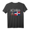 iCono Dominican Republic Flag Spanisches T-Shirt – Stolzes Kleidungsstück für Dominikaner, ideal für Paraden & Festivals