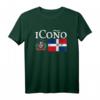 iCono Dominican Republic Flag Spanisches T-Shirt – Stolzes Kleidungsstück für Dominikaner, ideal für Paraden & Festivals