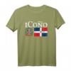 iCono Dominican Republic Flag Spanisches T-Shirt – Stolzes Kleidungsstück für Dominikaner, ideal für Paraden & Festivals