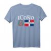 iCono Dominican Republic Flag Spanisches T-Shirt – Stolzes Kleidungsstück für Dominikaner, ideal für Paraden & Festivals