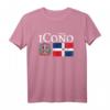 iCono Dominican Republic Flag Spanisches T-Shirt – Stolzes Kleidungsstück für Dominikaner, ideal für Paraden & Festivals