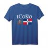 iCono Dominican Republic Flag Spanisches T-Shirt – Stolzes Kleidungsstück für Dominikaner, ideal für Paraden & Festivals