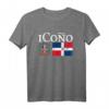 iCono Dominican Republic Flag Spanisches T-Shirt – Stolzes Kleidungsstück für Dominikaner, ideal für Paraden & Festivals