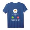 Zypern-Flagge T-Shirt mit Spruch 'Cyprus is Calling' – Souvenir für Zypern-Urlaub, Reise & Fans